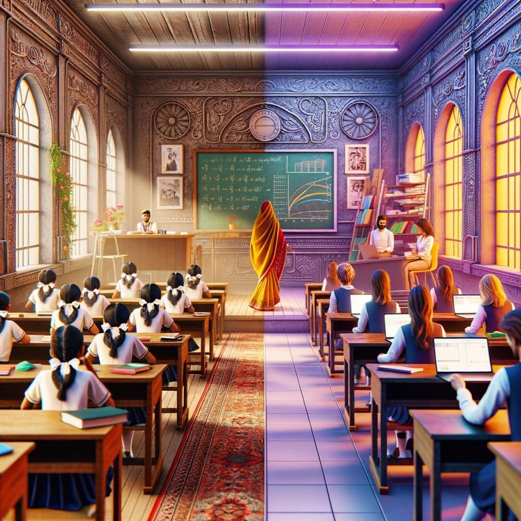 80s Indian vs Modern Western Classroom Comparison