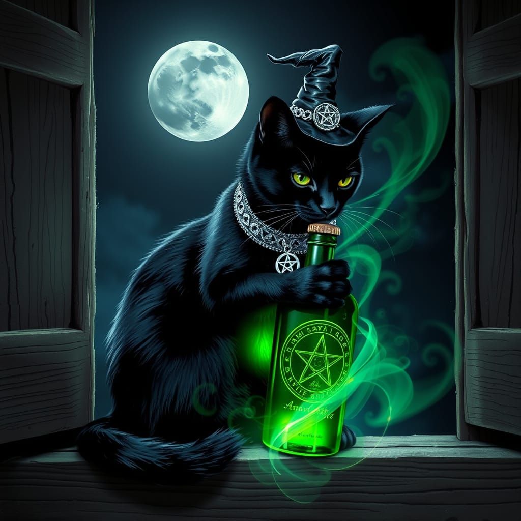 Mystical Black Cat Enchants with Amaranthe