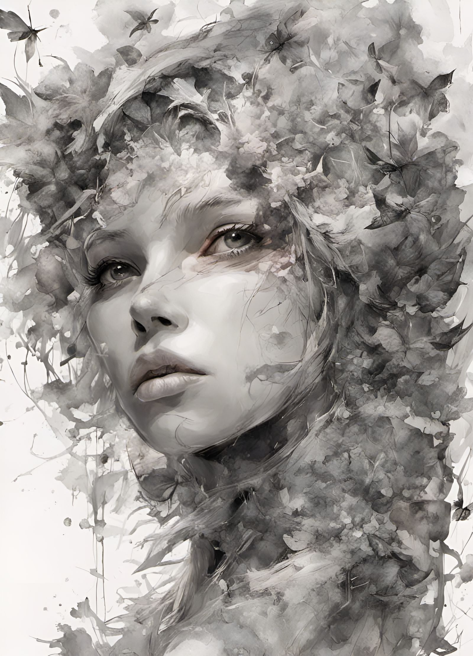 Raging Bear Ghost in Digital Illustration Style