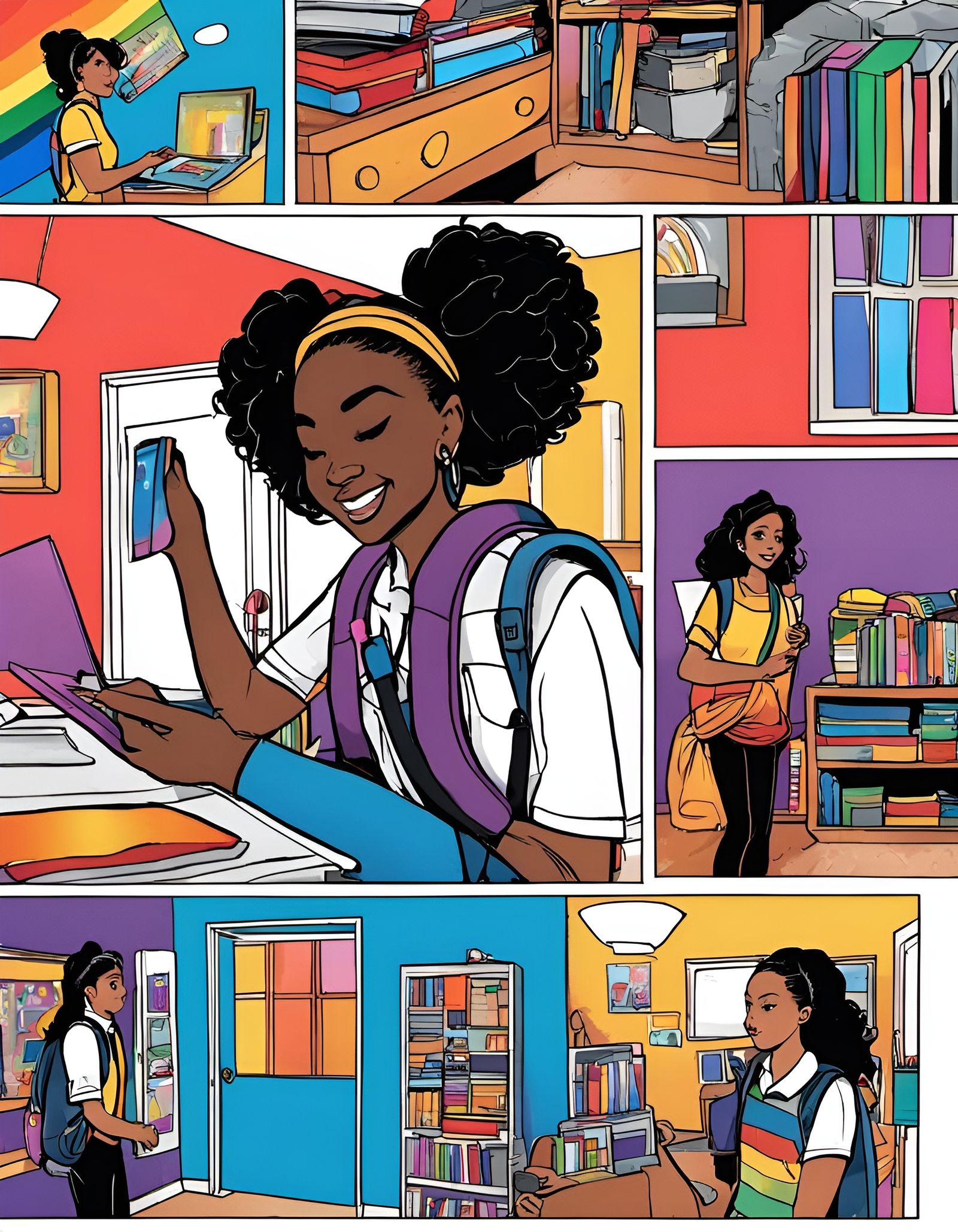 Adorkable Cassandra Packs for College: Comic Book Art