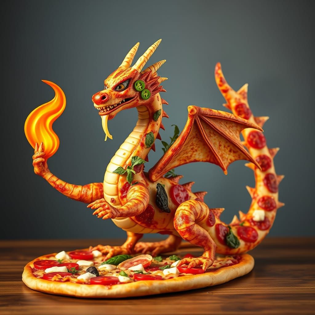 Pizza Topping Dragon: A Culinary Creation