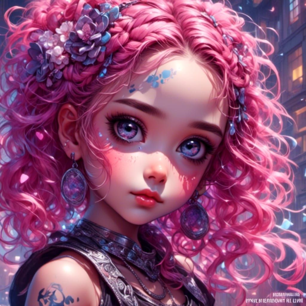 Chibi Street Dancer with Braided Hair