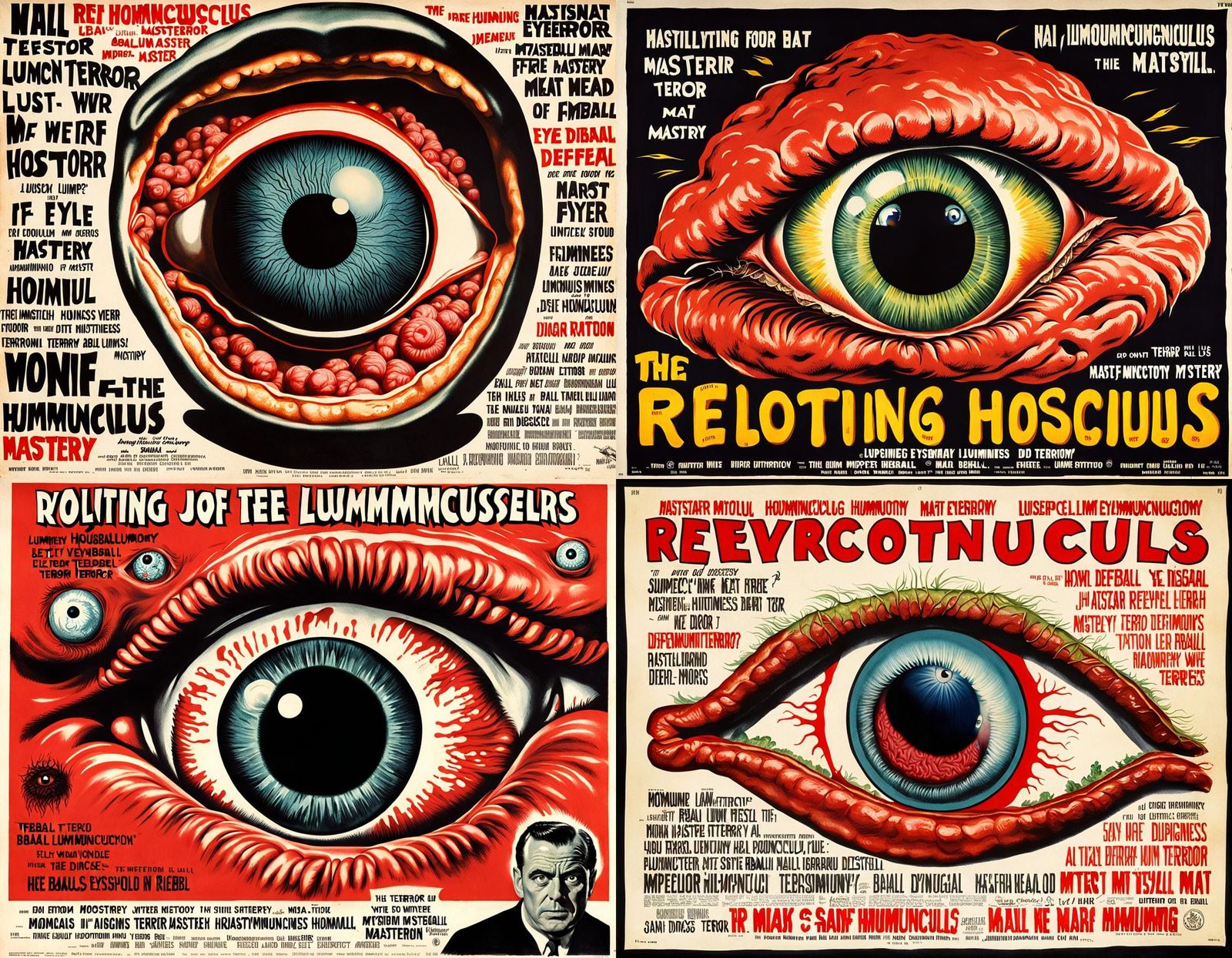 Vintage Movie Poster: Revolting Eyeball Horror
