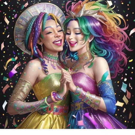 Festive Pride Celebration with Confetti