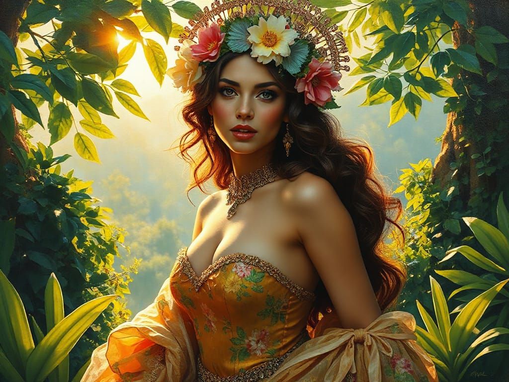 Sensual princess in the heart of nature