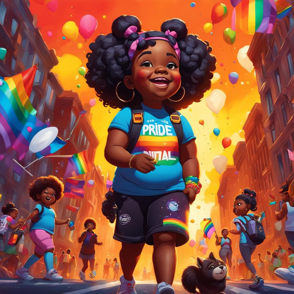 Pride Parade Joy: Graffiti Art Style Celebration