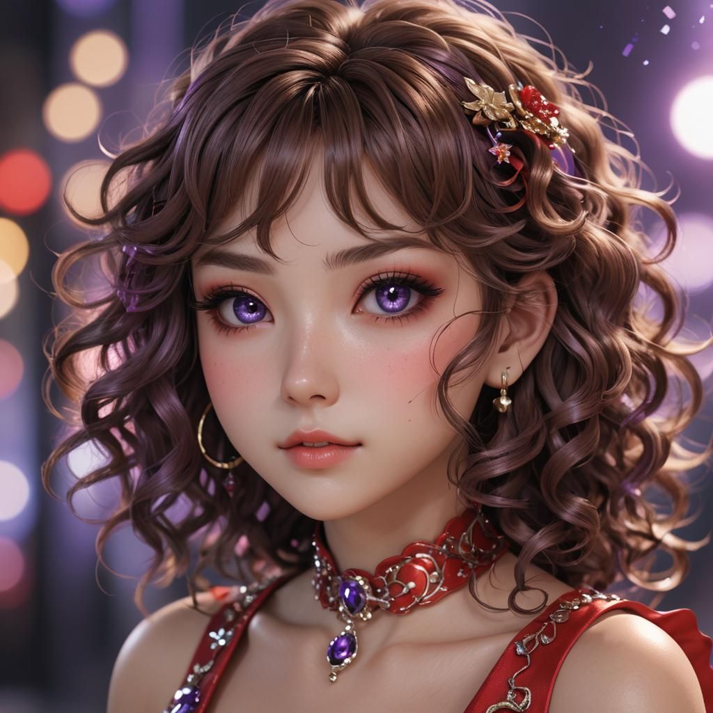 Anime Girl Portrait in Hyper-Realistic 3D