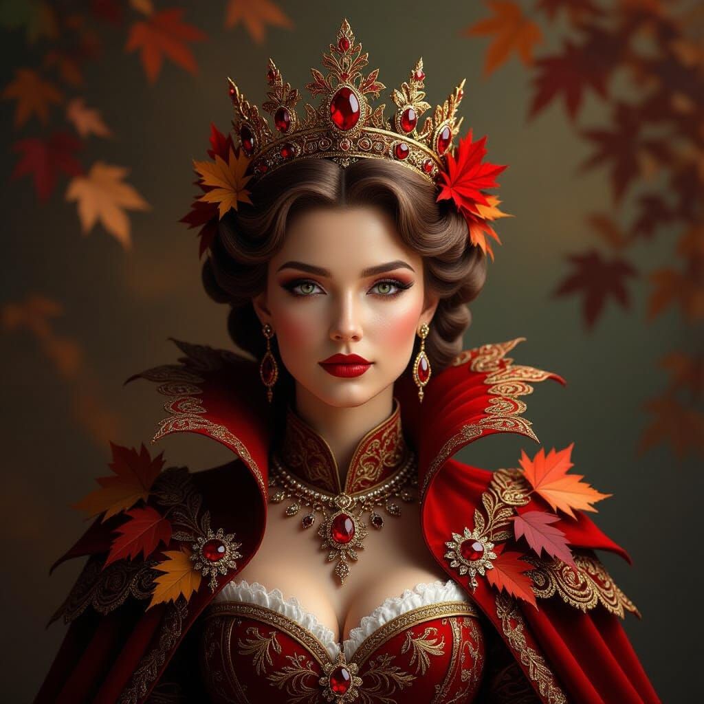 Autumn Queen Regal Fantasy Concept Art