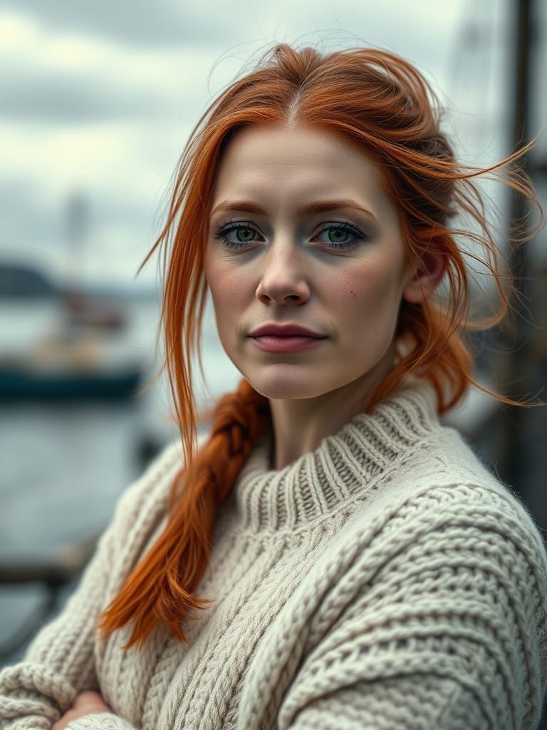 Emotional Portrait of a Scottish Fisherwoman