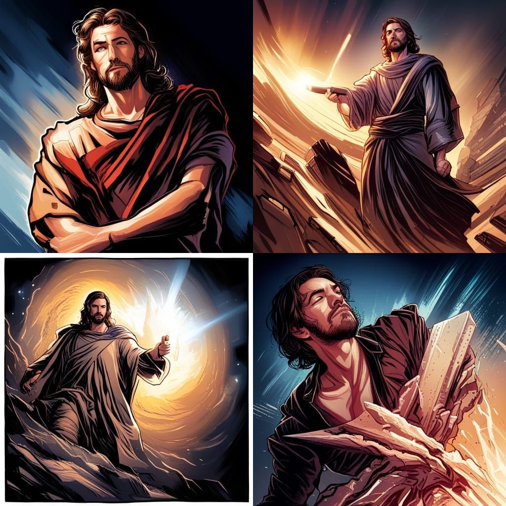 Jesus Christ in Comic Book Art Style