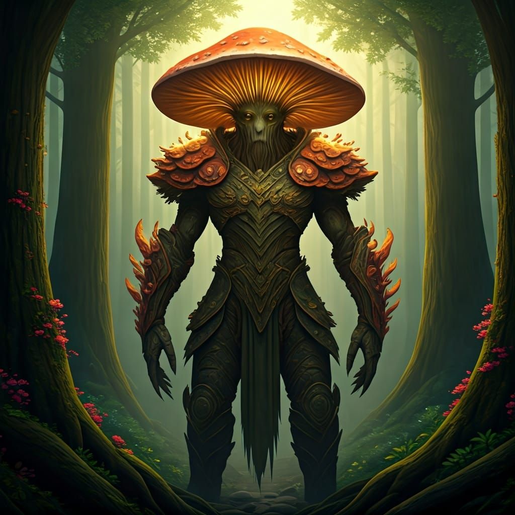 Mushroom Armor Treant in Mystical Forest