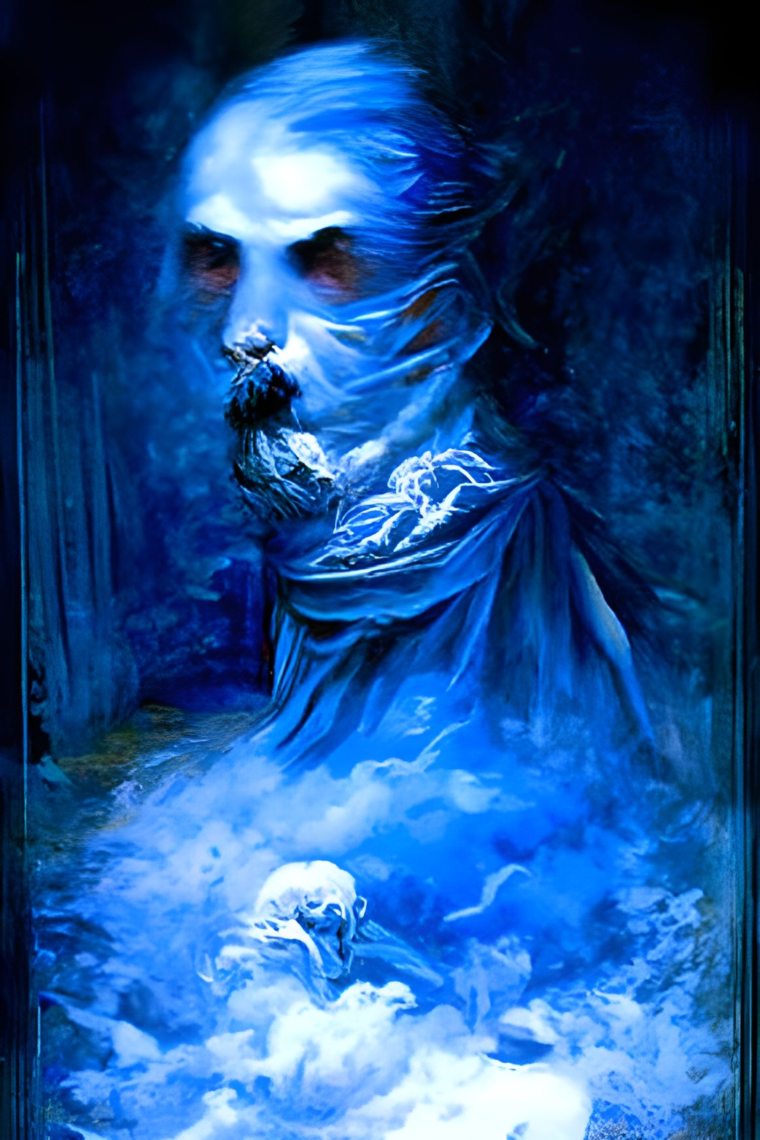 Sinister Blue Room by Greg Rutkowski