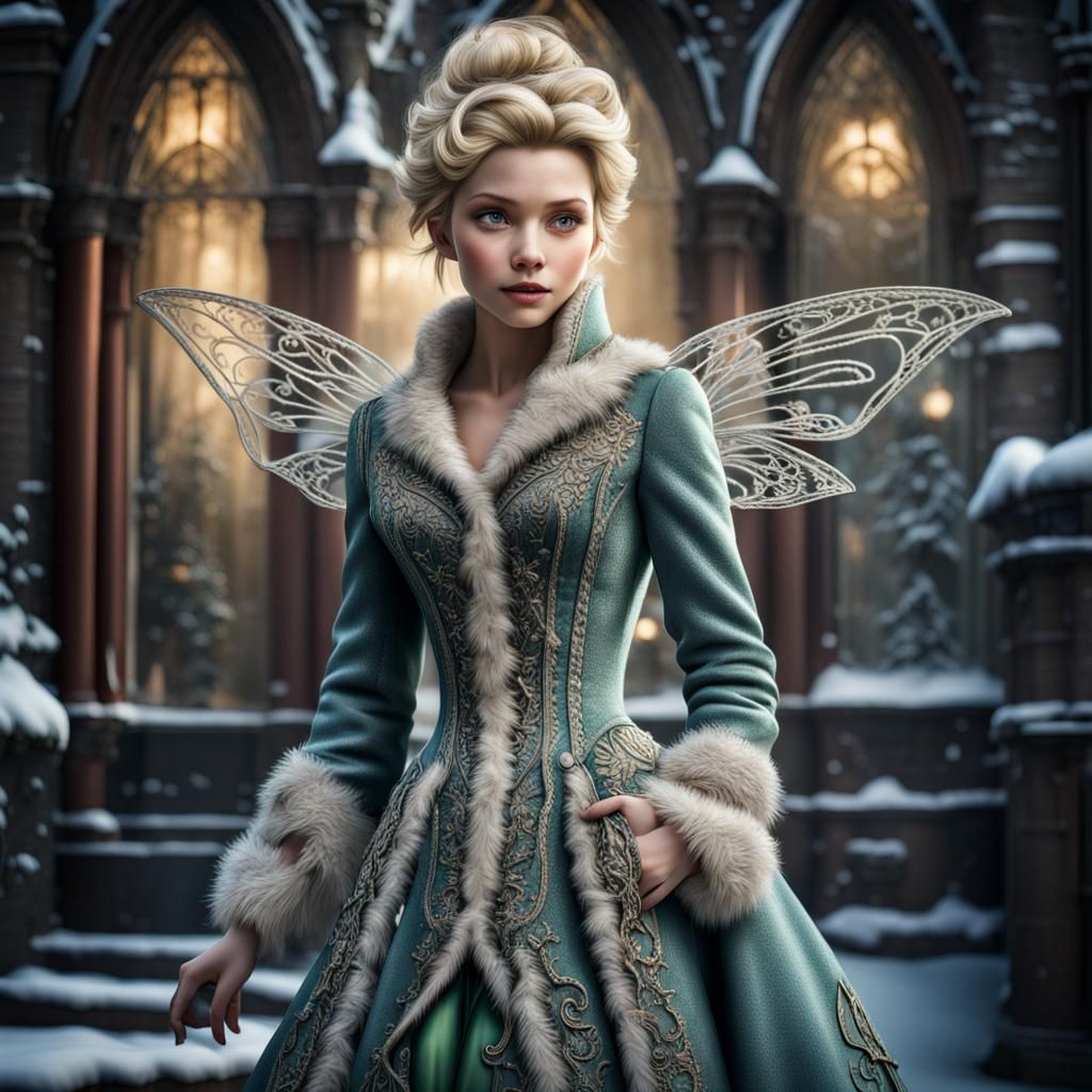 Elaborate Winter Coat Fit for Tinker Bell