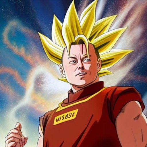 Elon Musk Super Saiyan Transformation in Ethereal Fantasy Ar...
