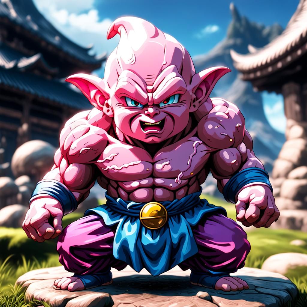 Gnome Majin Buu: Hyperrealistic Dragonball Z Character
