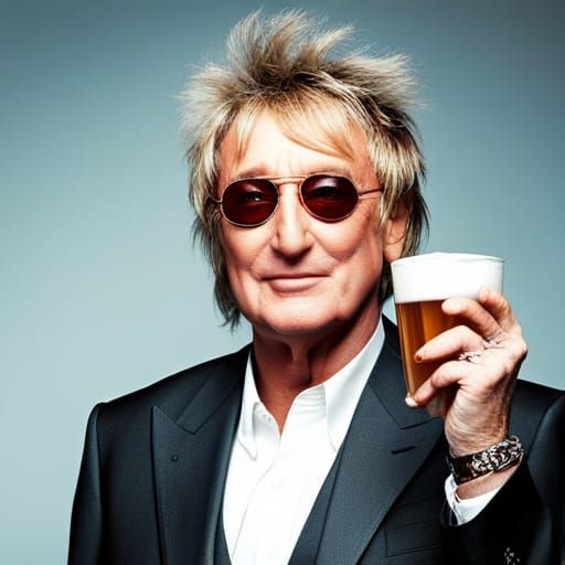 Rod Stewart and Stevie Wonder Share a Laugh