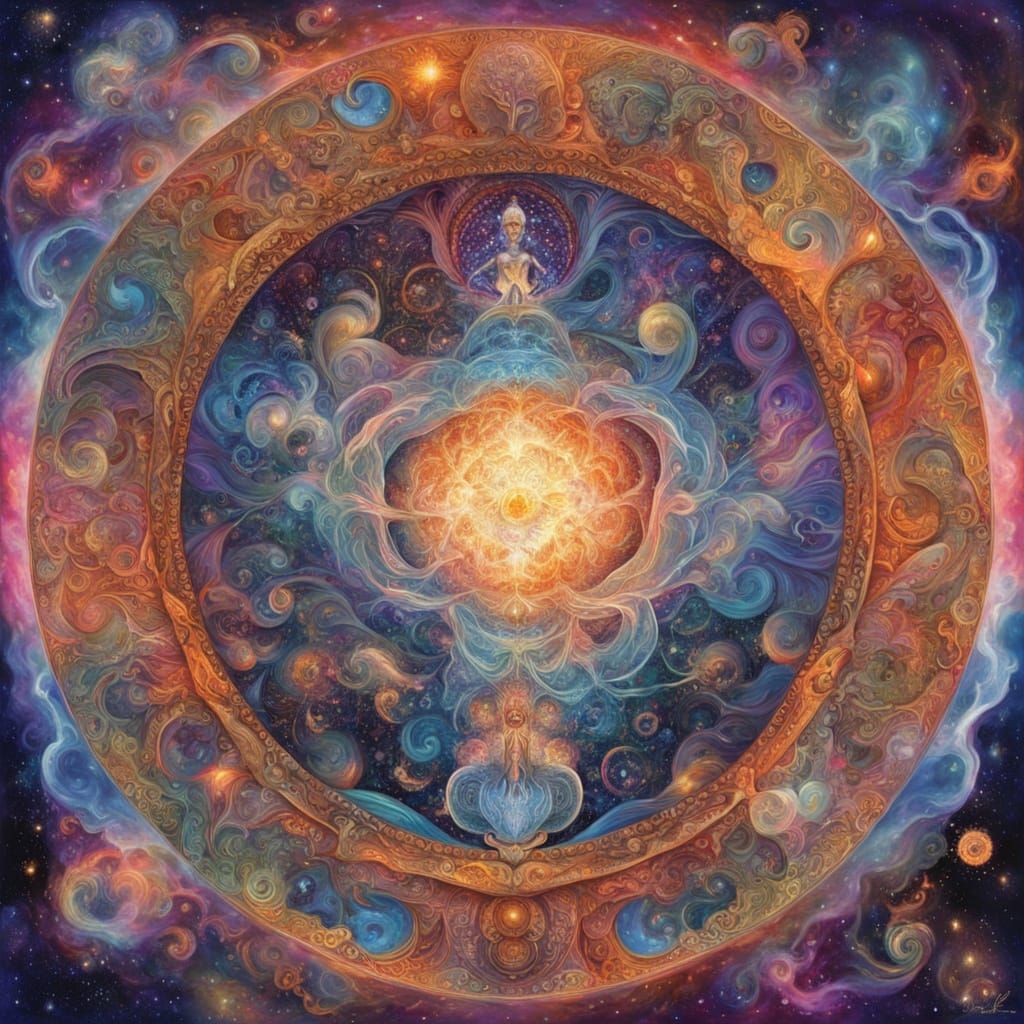 Astral Cosmic Illustration of Silent Awareness and Cosmic En...