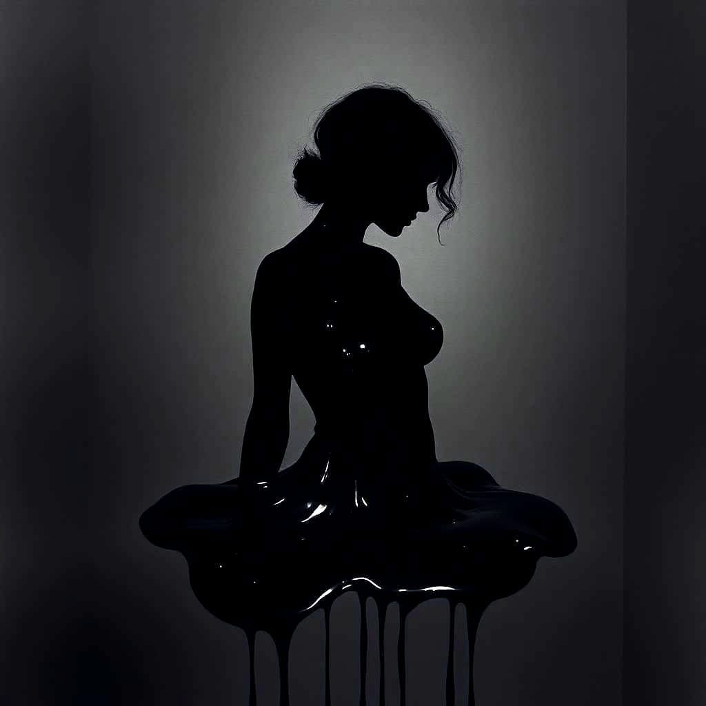 Wet Ink Silhouette Emerge