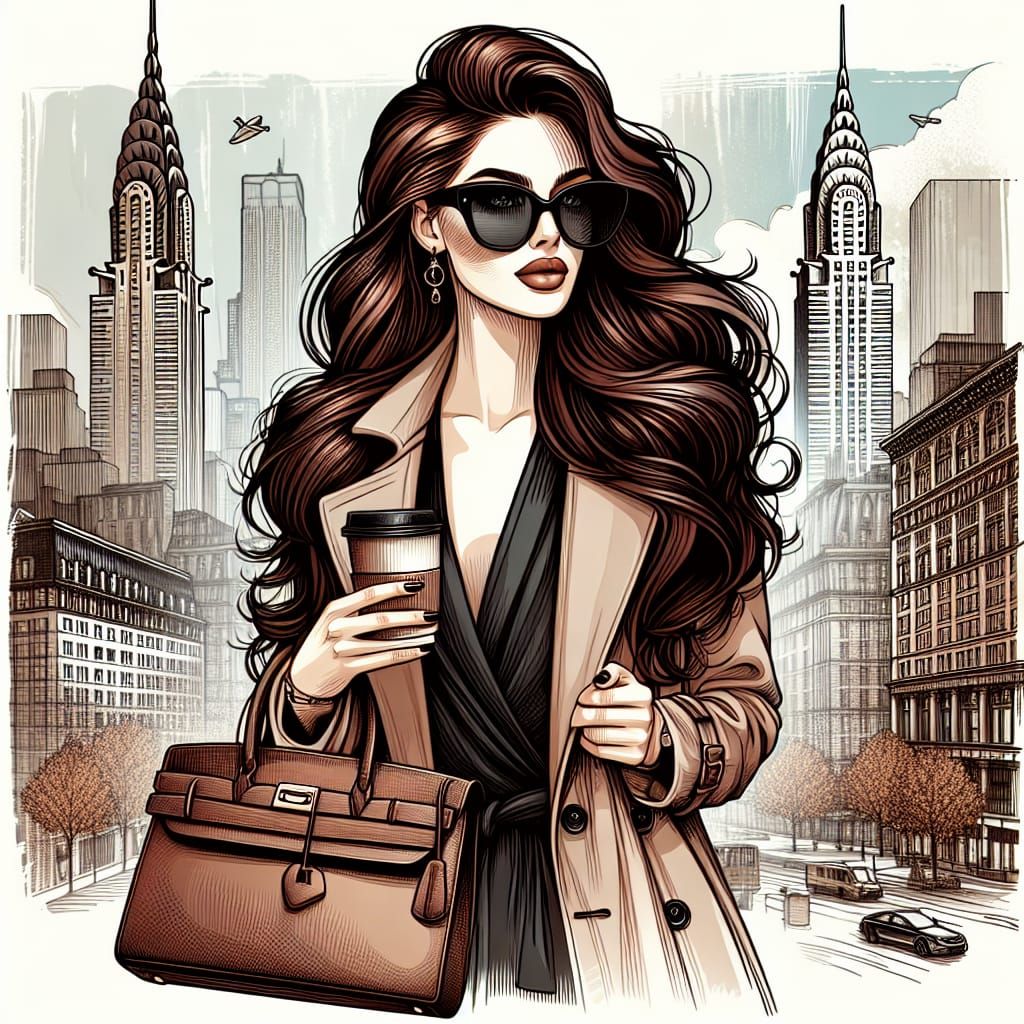 Sophisticated Woman Revels in New York City's Chic Vibe