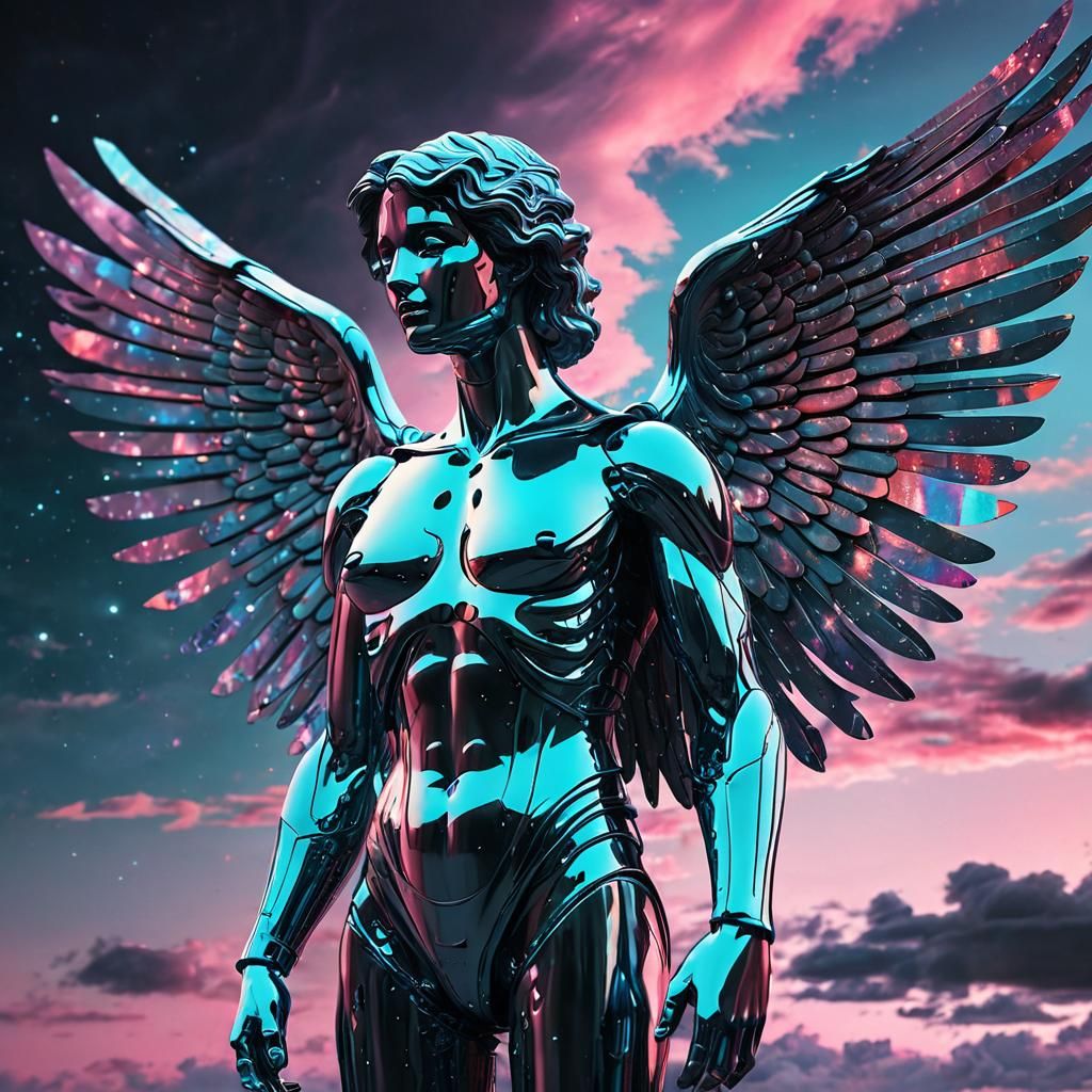 Cosmic Angelic Humanoid in a Holographic Glitch Matrix