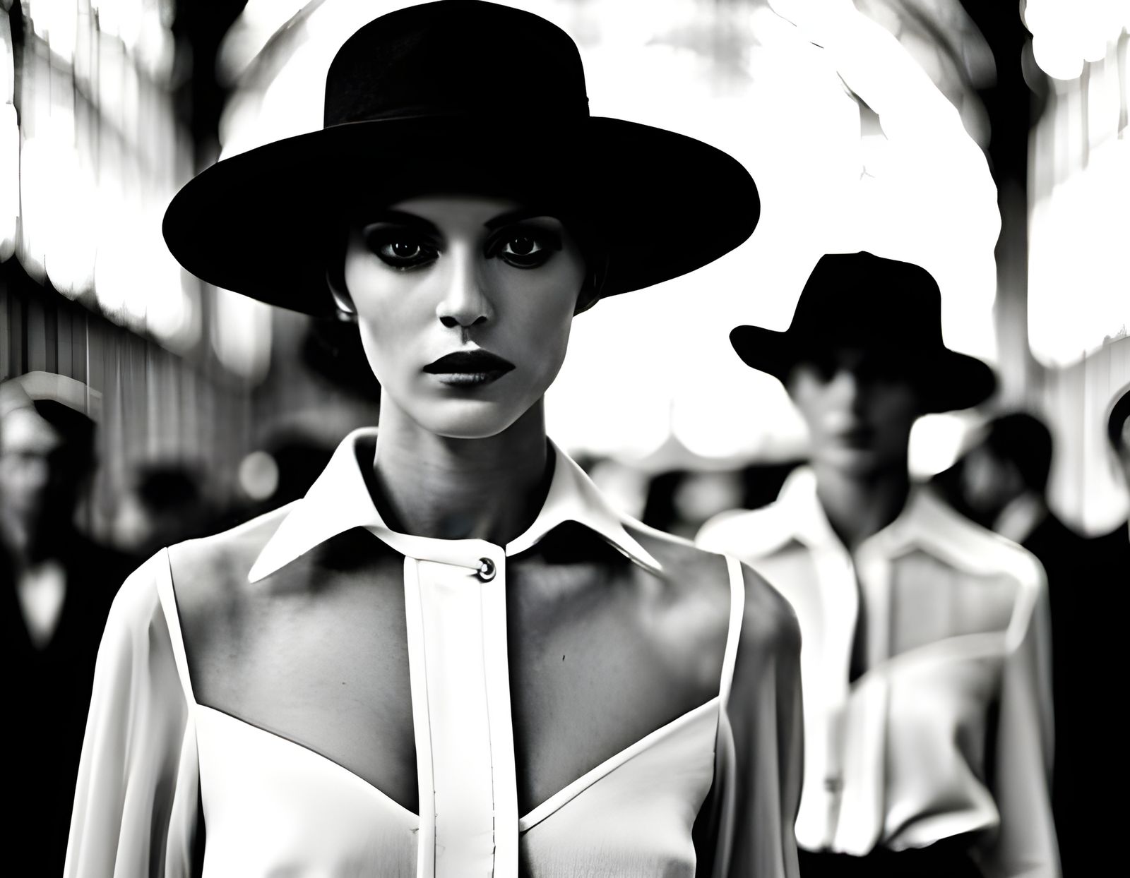 Christian Dior Sheer Blouses at 1969 Paris Fashion Show