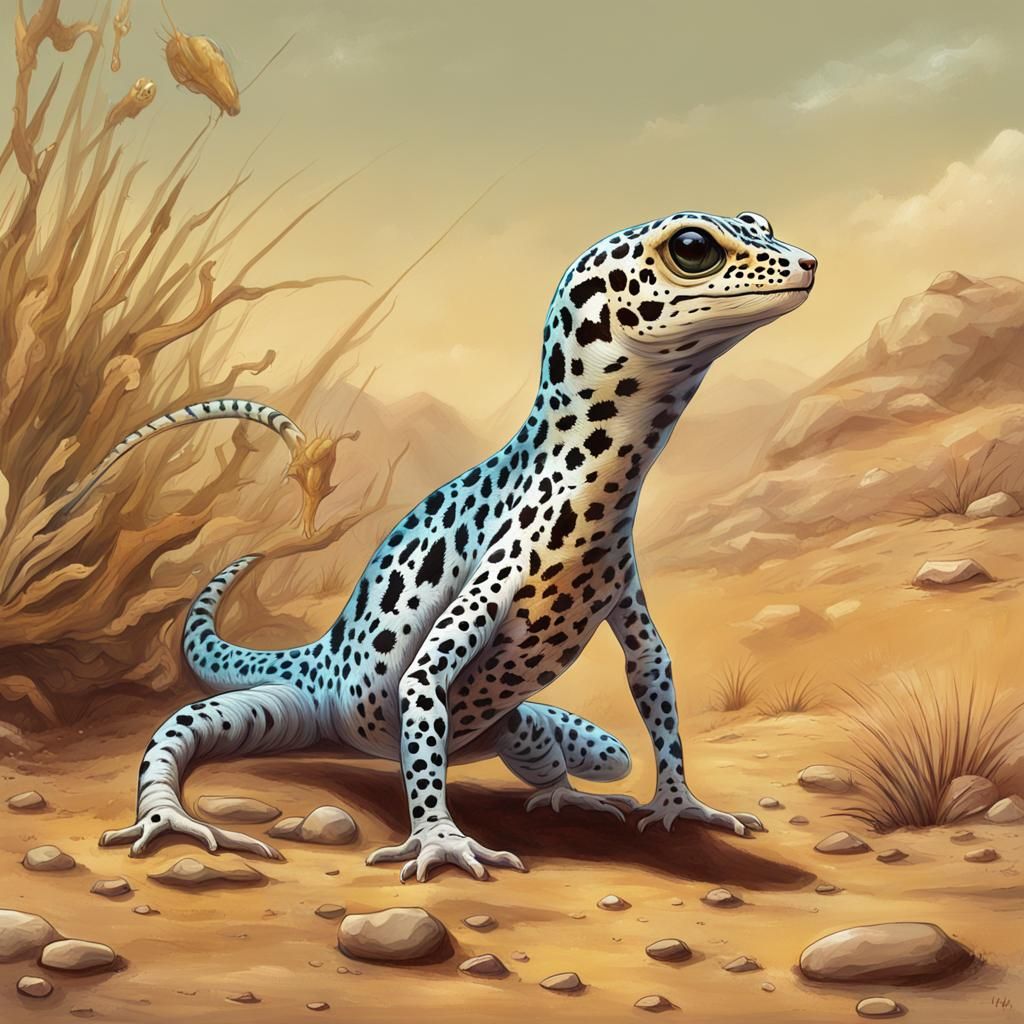 Exoplanetary Leopard Gecko: Speculative Xenobiology Art