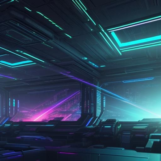 Cyberpunk Utopia: Futuristic Home with High-Tech Toys