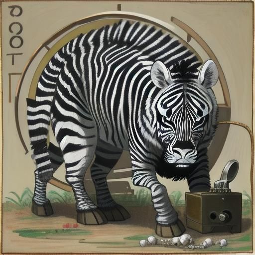 Hybrid Zebra-Phone-Grinder Pet in Classic Style