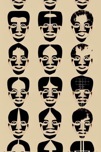 Minimalist Portrait in International Typographic Style