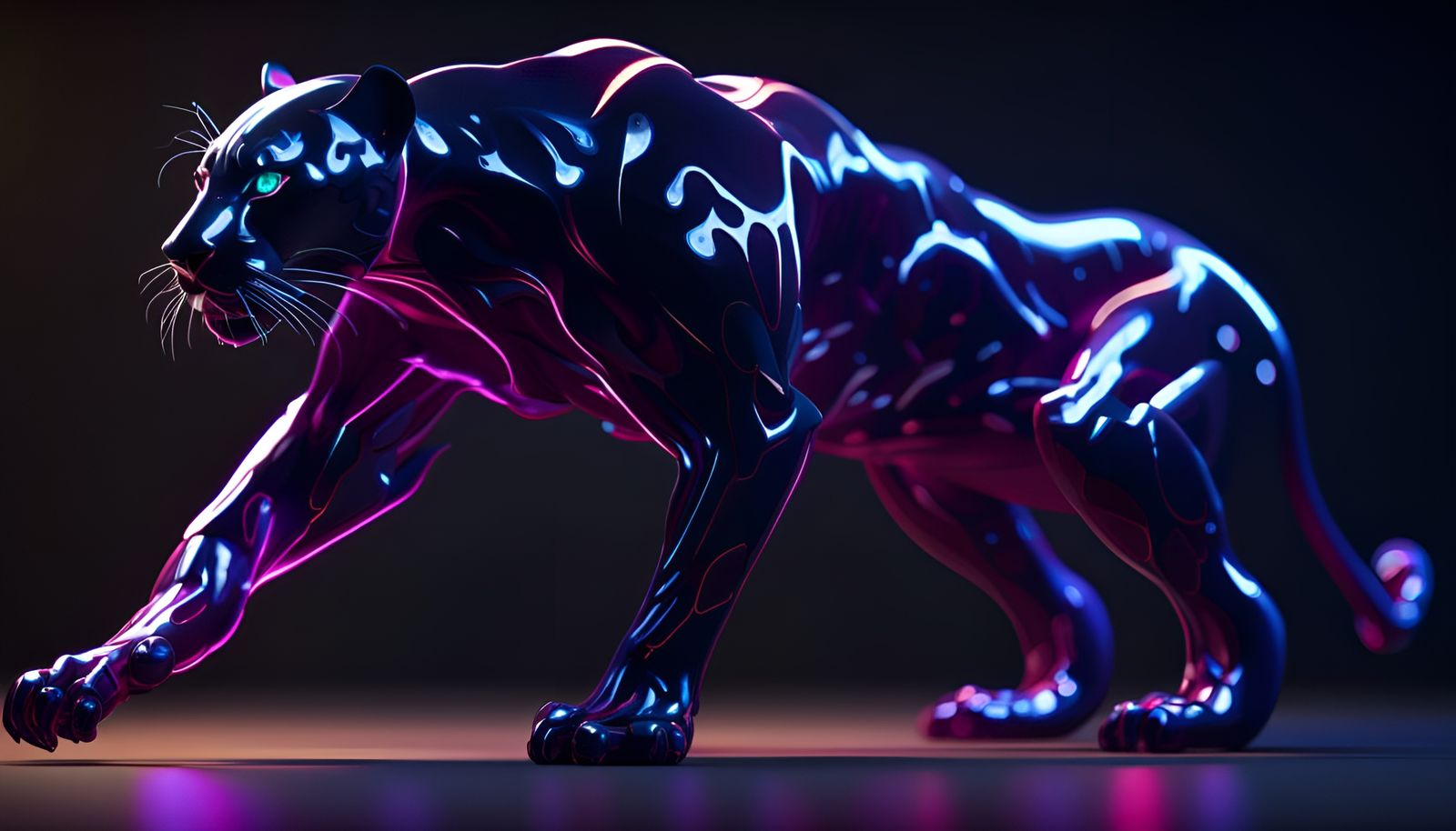 Panther Concept Art in Dynamic Lighting