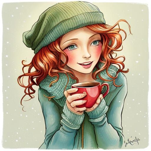 Heartwarming Friendship: Coffee in Sarah Kay Style