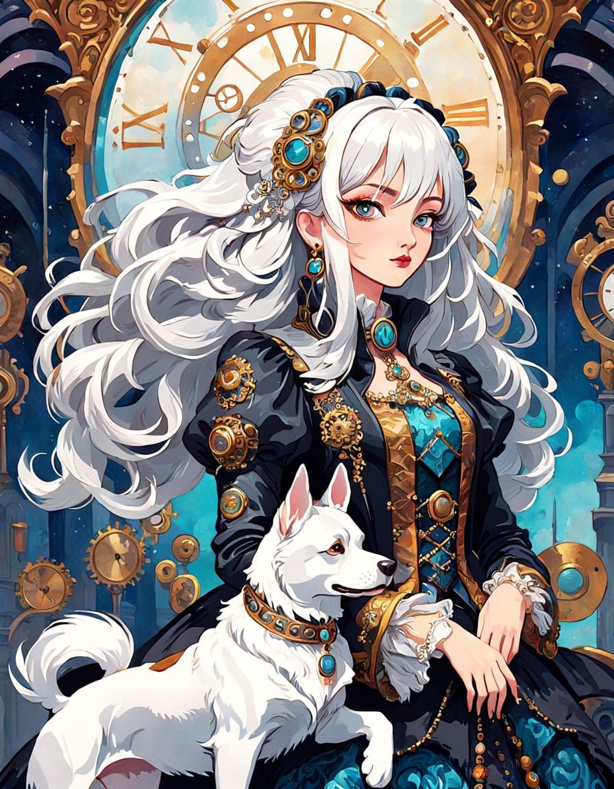 Glamorous Woman in Exquisite Baroque Style