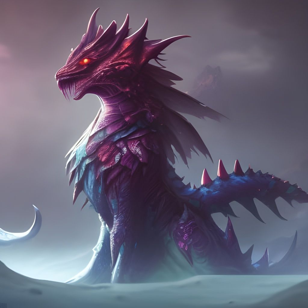 Chibi Dragon with Magnets in Colorful Fantasy Art