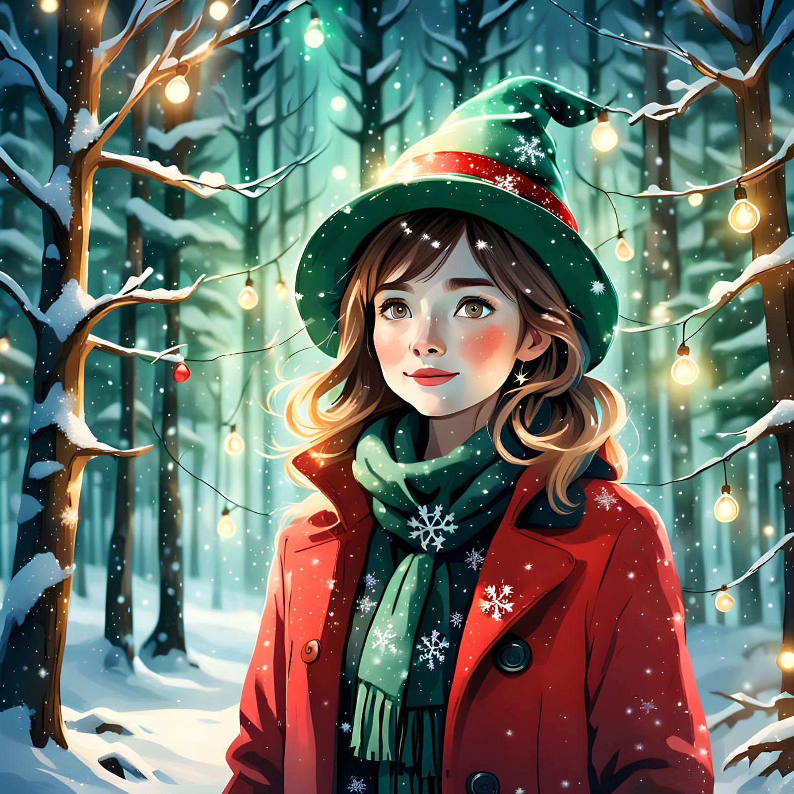 Red and Green Holiday AI Image