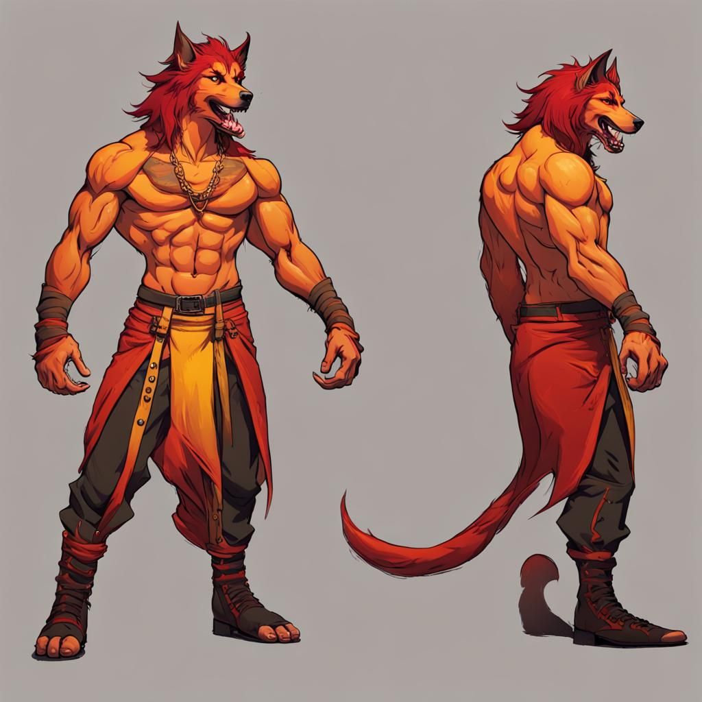 Hellhound Shifter with Fiery Appearance