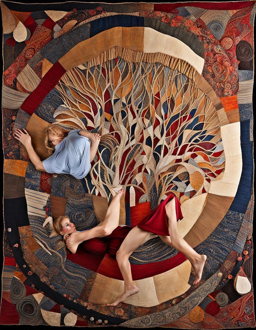 Abstract Textile Sculpture Asks About Love