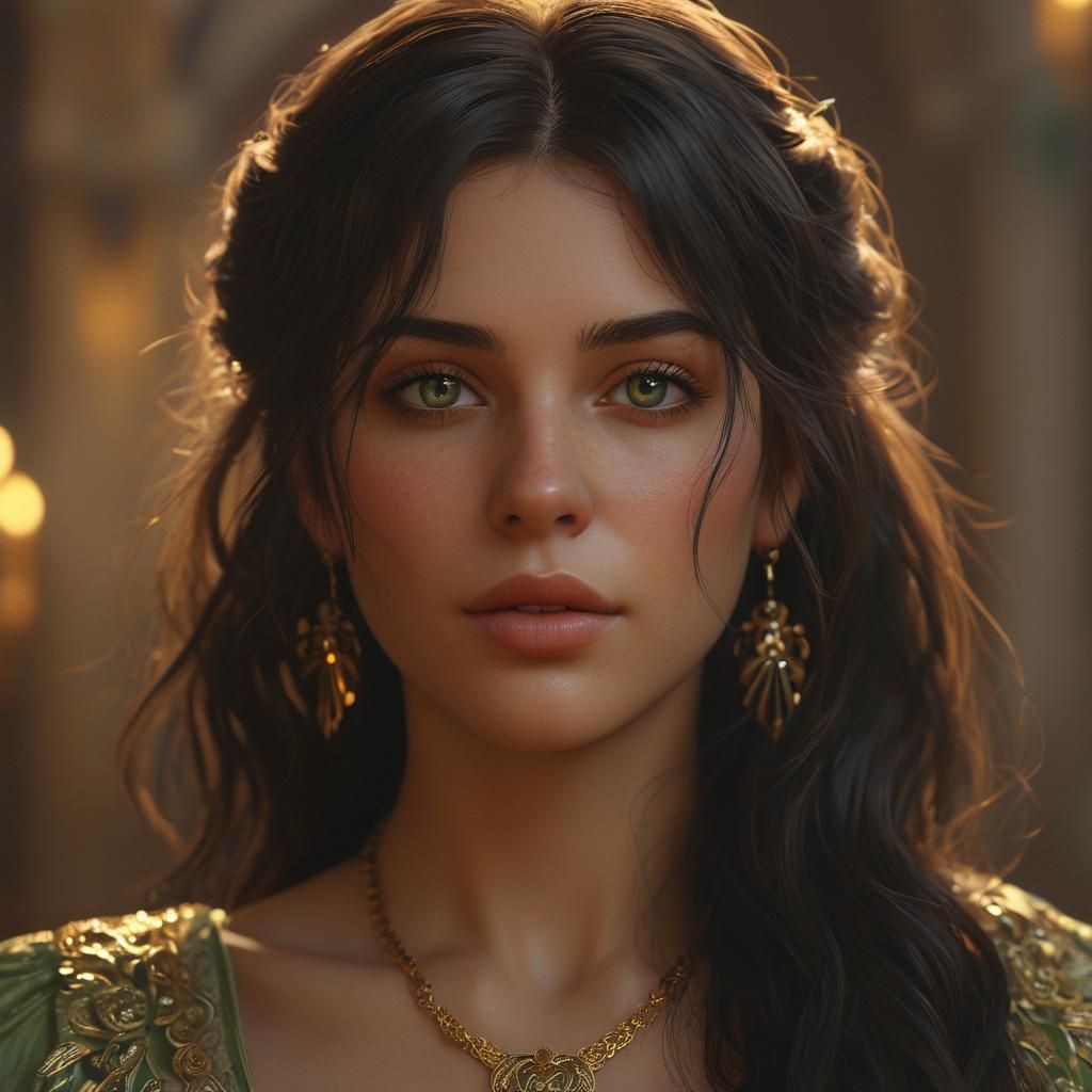 Detailed Portrait of a Woman in Digital Art Style