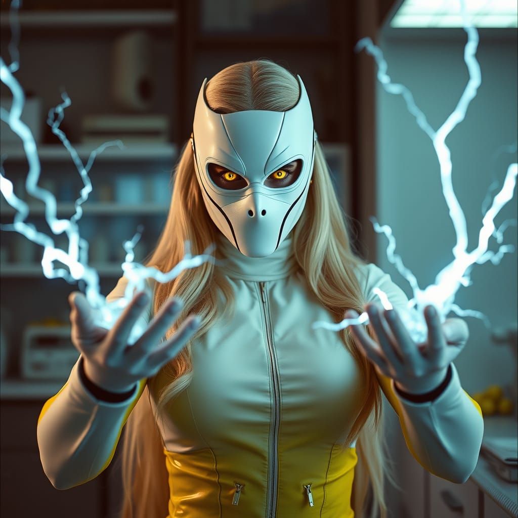 Marvel Comics Supervillain Moonstone in Cinematic Film Still