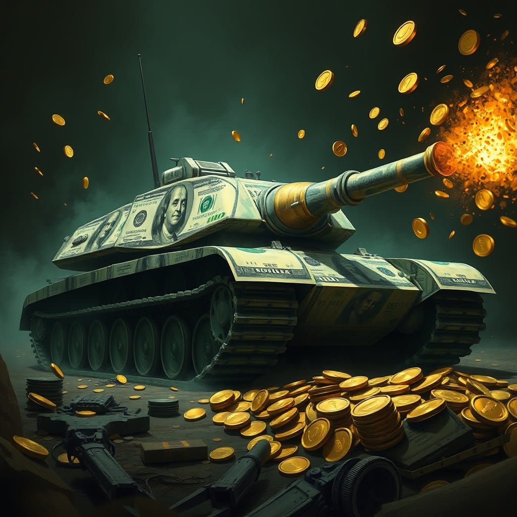 Money Tank Unleashes Gold Coins in Dark Fantasy Style