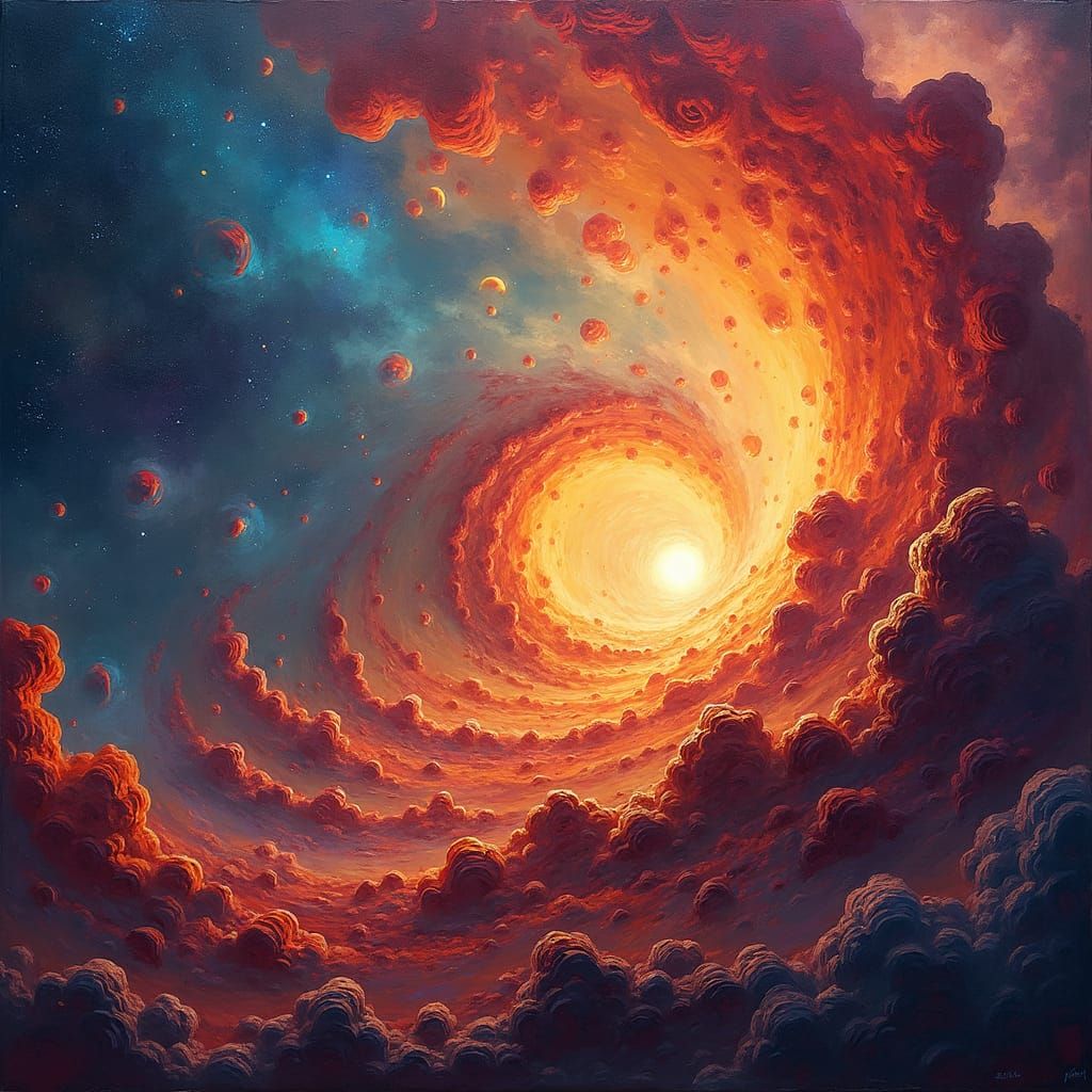 Galaxy Soup with Cinnamon and Paprika as Digital Art