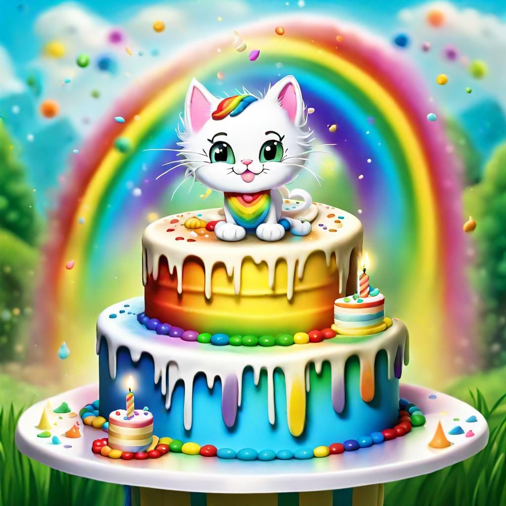 Cat's First Birthday Party by Waterfall