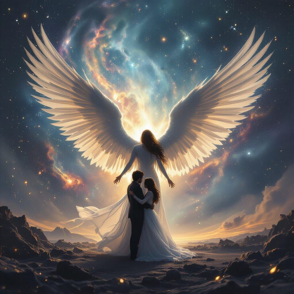 Angel Shields Couple From Cosmic Storm