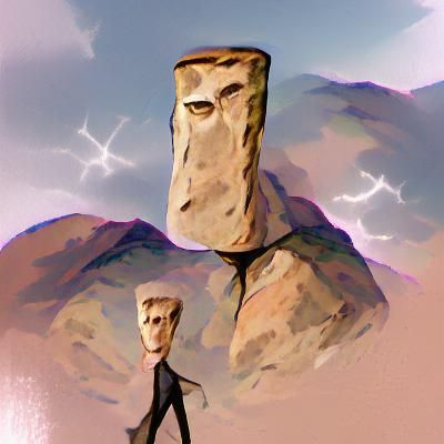 Abstract Rock Man Formation