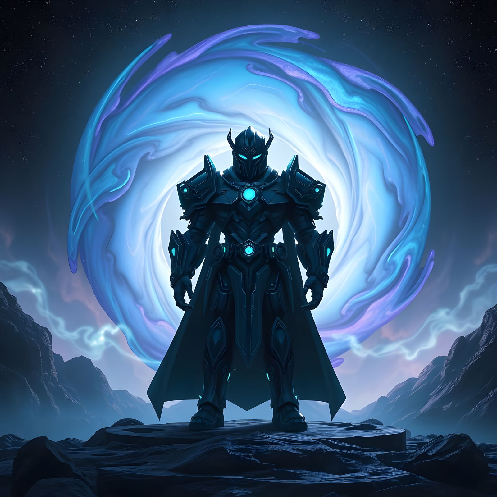 Galaxy Guardian in Cyberpunk Style