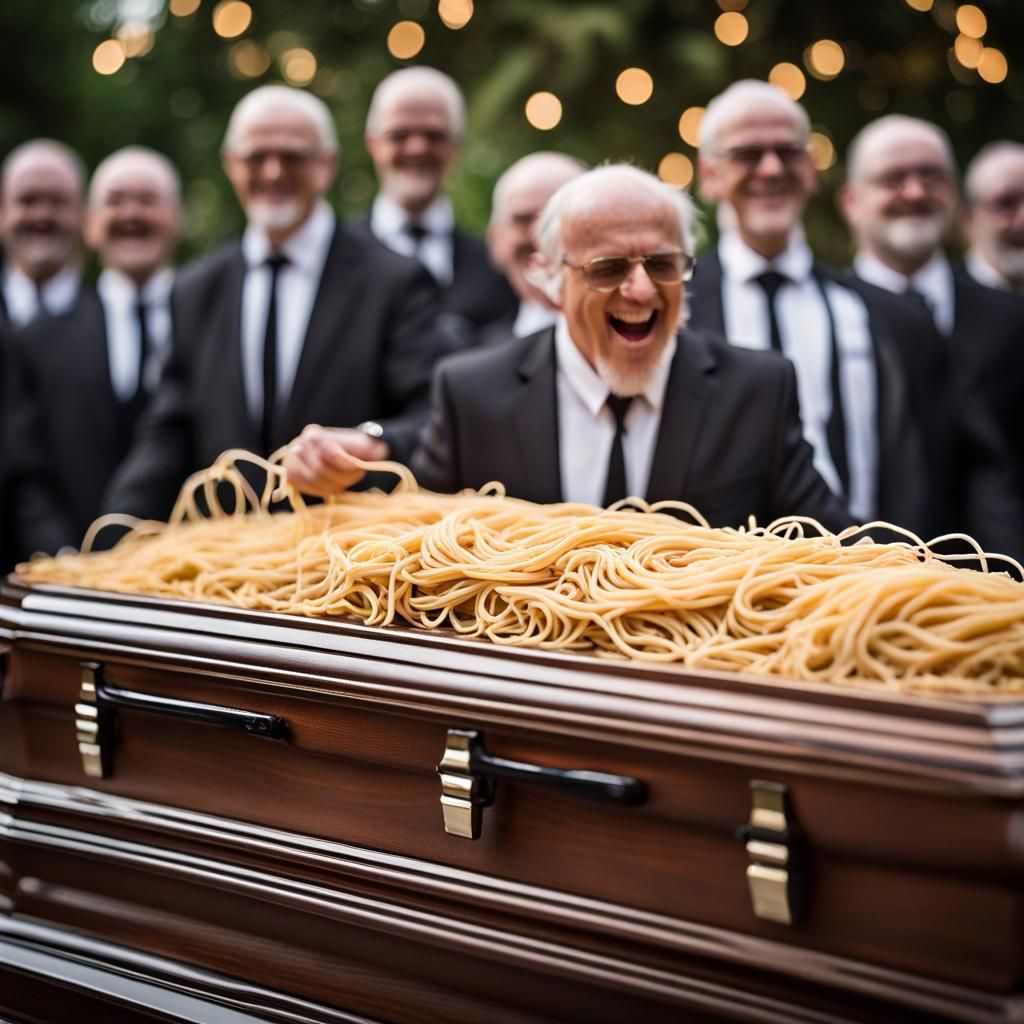 All the Morticians are excited about the Coffin full of Spaghetti