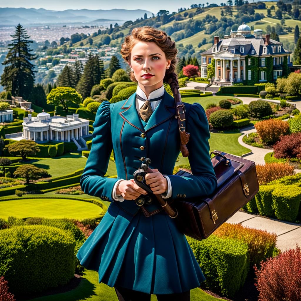 Young Agent with Gadgets in San Francisco, circa 1910