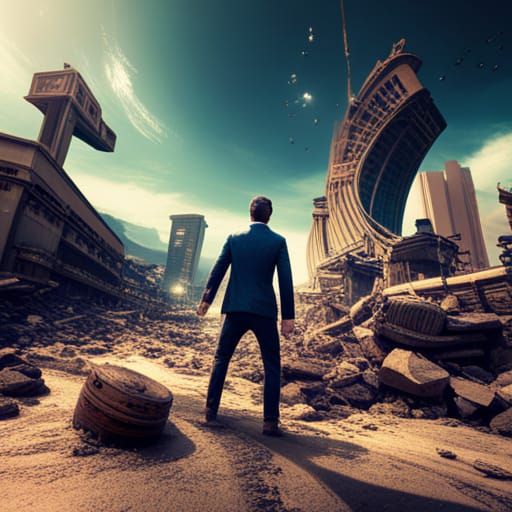 Person Panicking as Stock Market Crashes