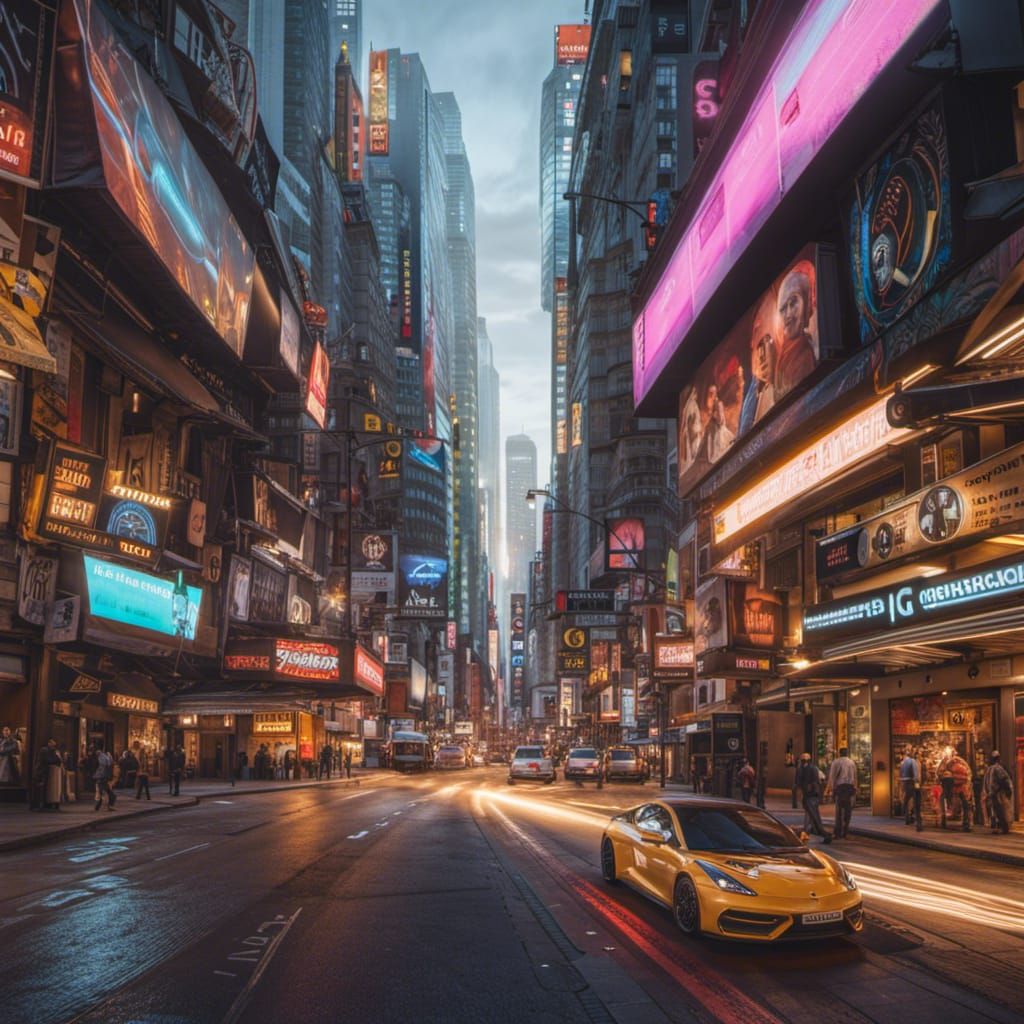 Cyberpunk Techwear Streetwear in Hyperdetailed Photorealism