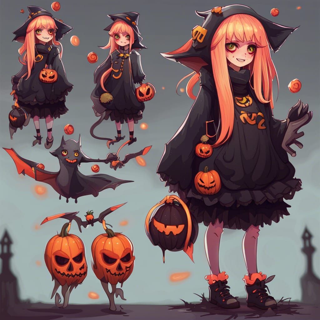 Halloween Monster Girl Character Design