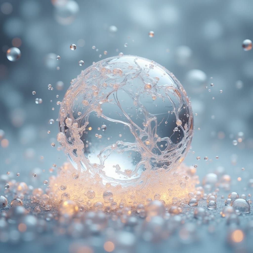 Enchanted Crystal Ball Radiates Ethereal Light in a Dreamlik...